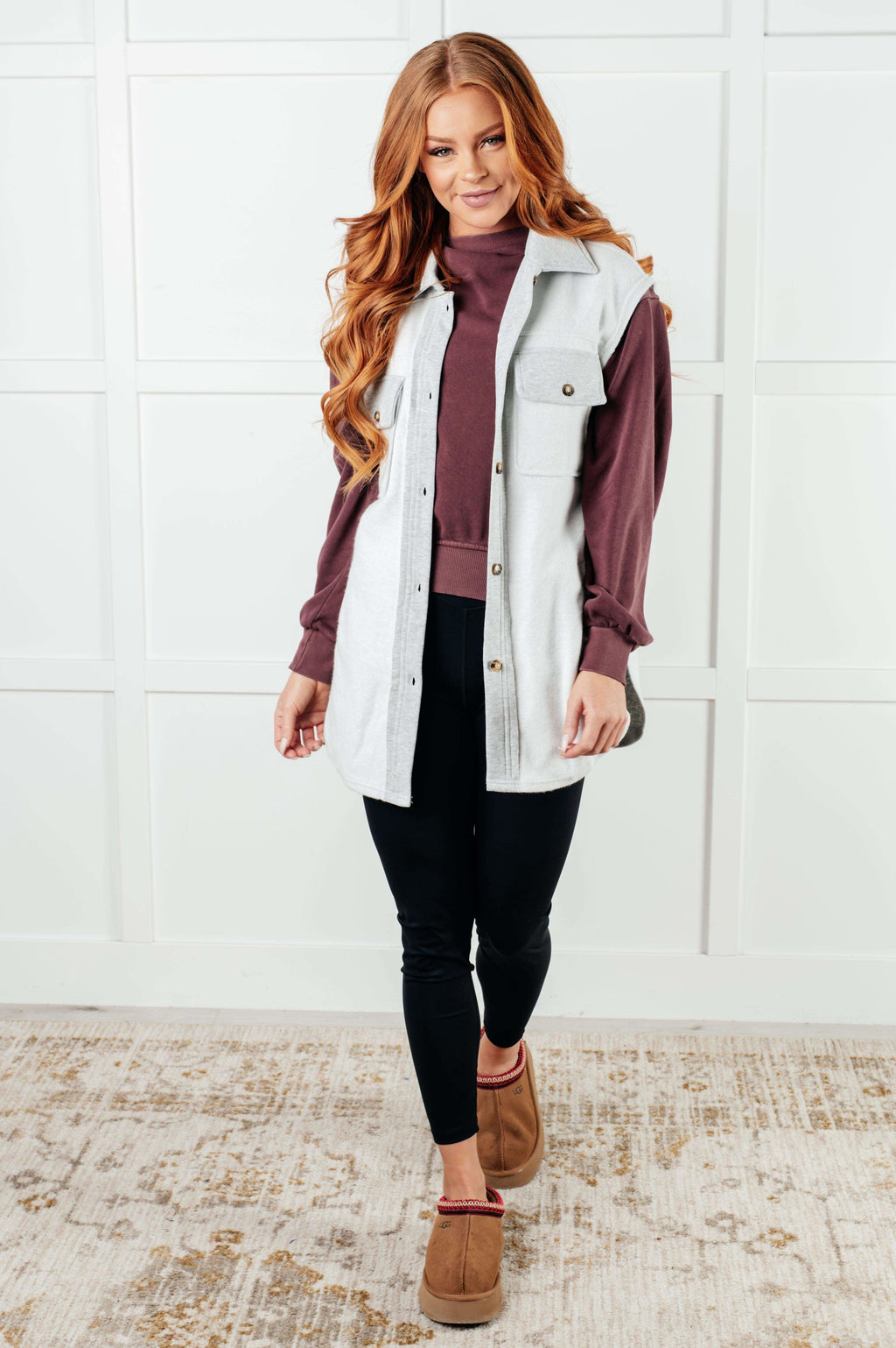 Beyond the Basics Pullover in Eggplant in - Tops photo