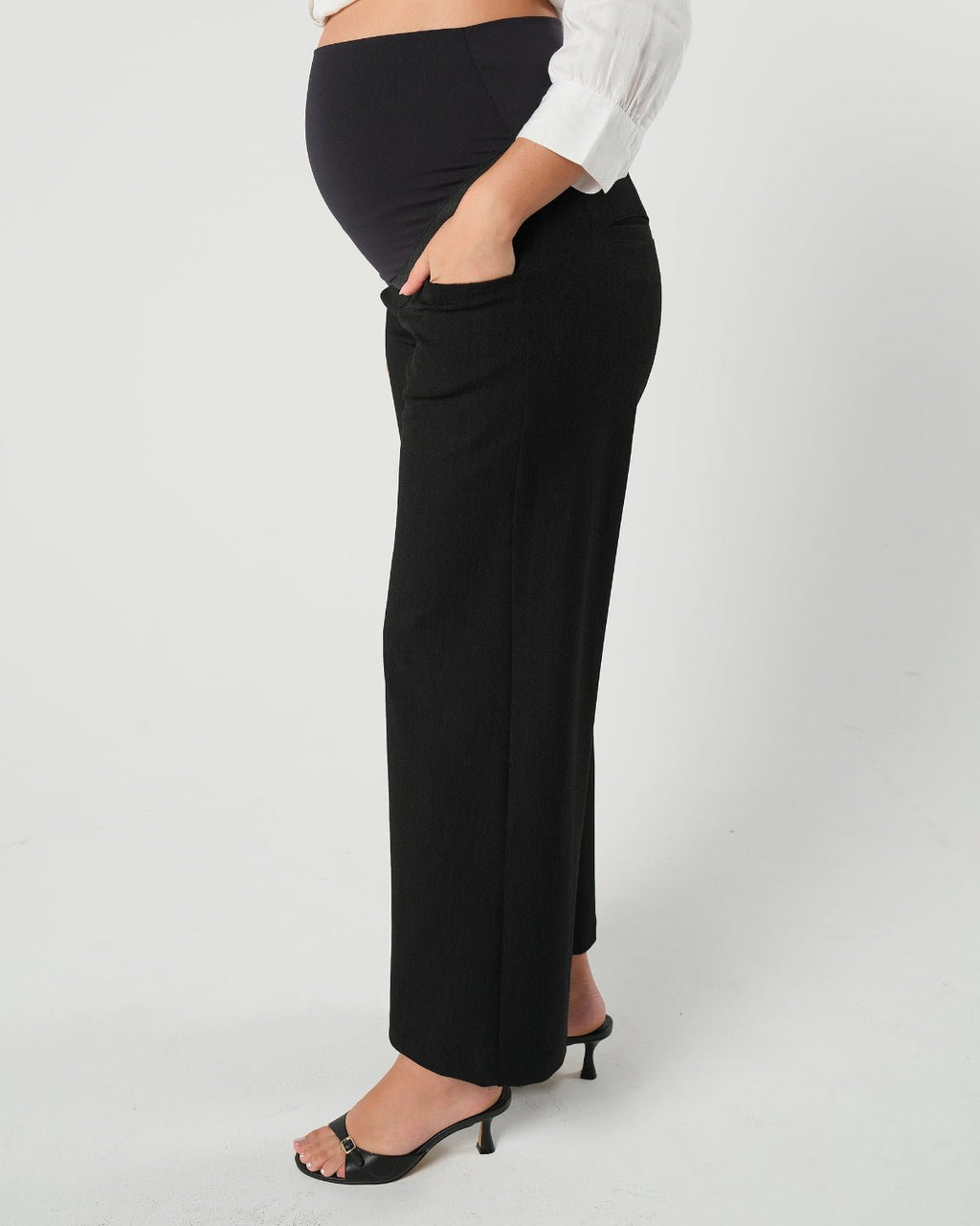 Nathalie Wide Leg Maternity Trouser (Regular & Petite) in - Maternity trousers for work photo