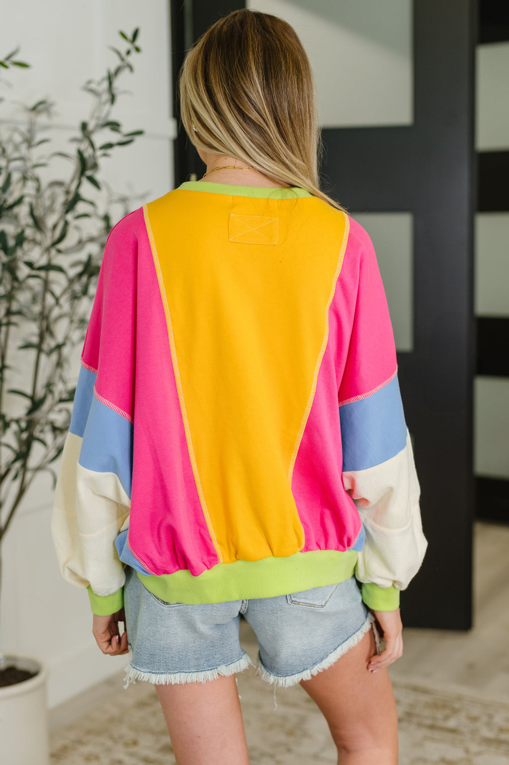 Blockbuster Color Block Pullover in Bright in - Womens photo