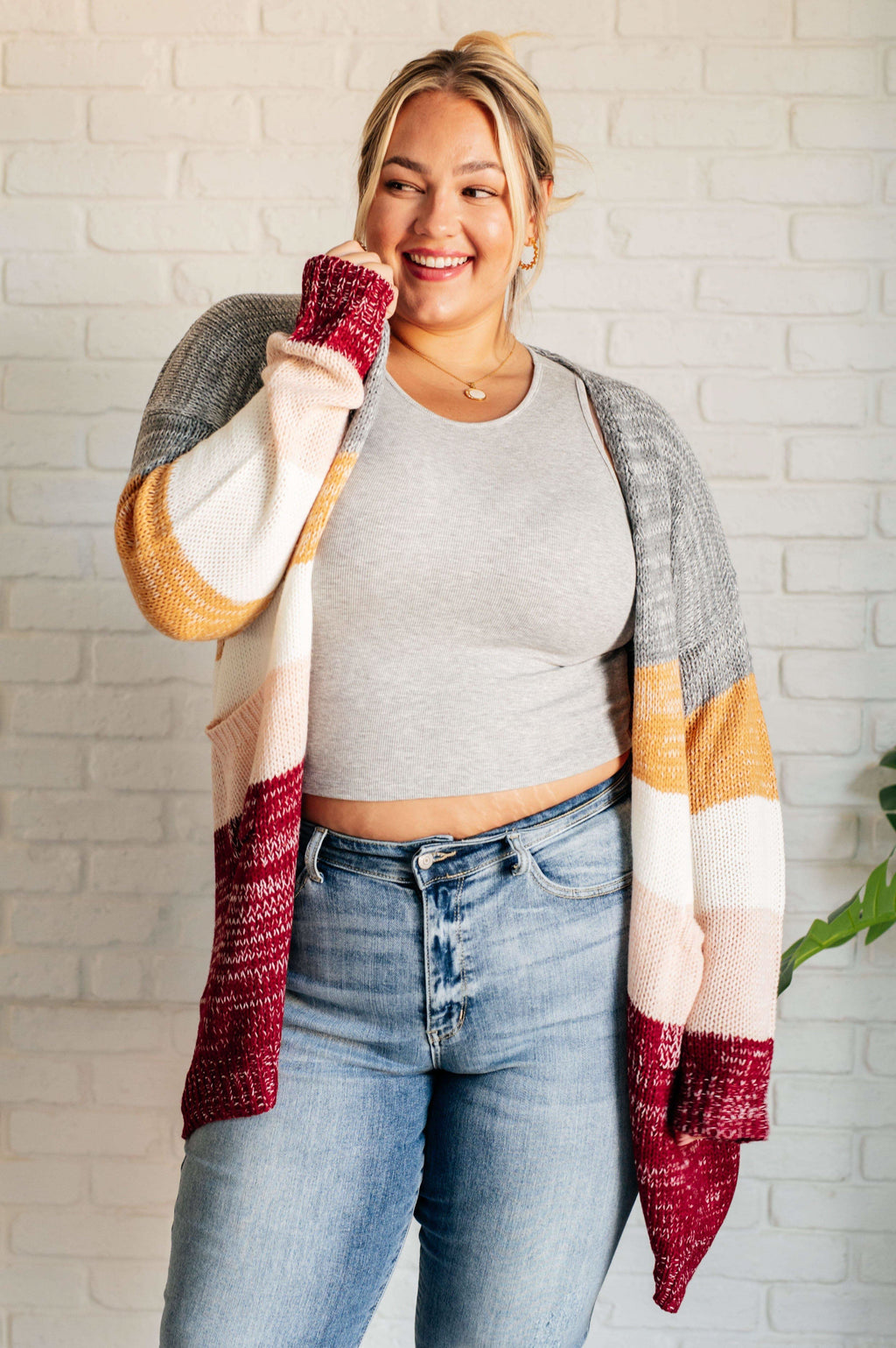 Bring the Warmth Color Block Cardigan - SwagglyLife Home & Fashion
