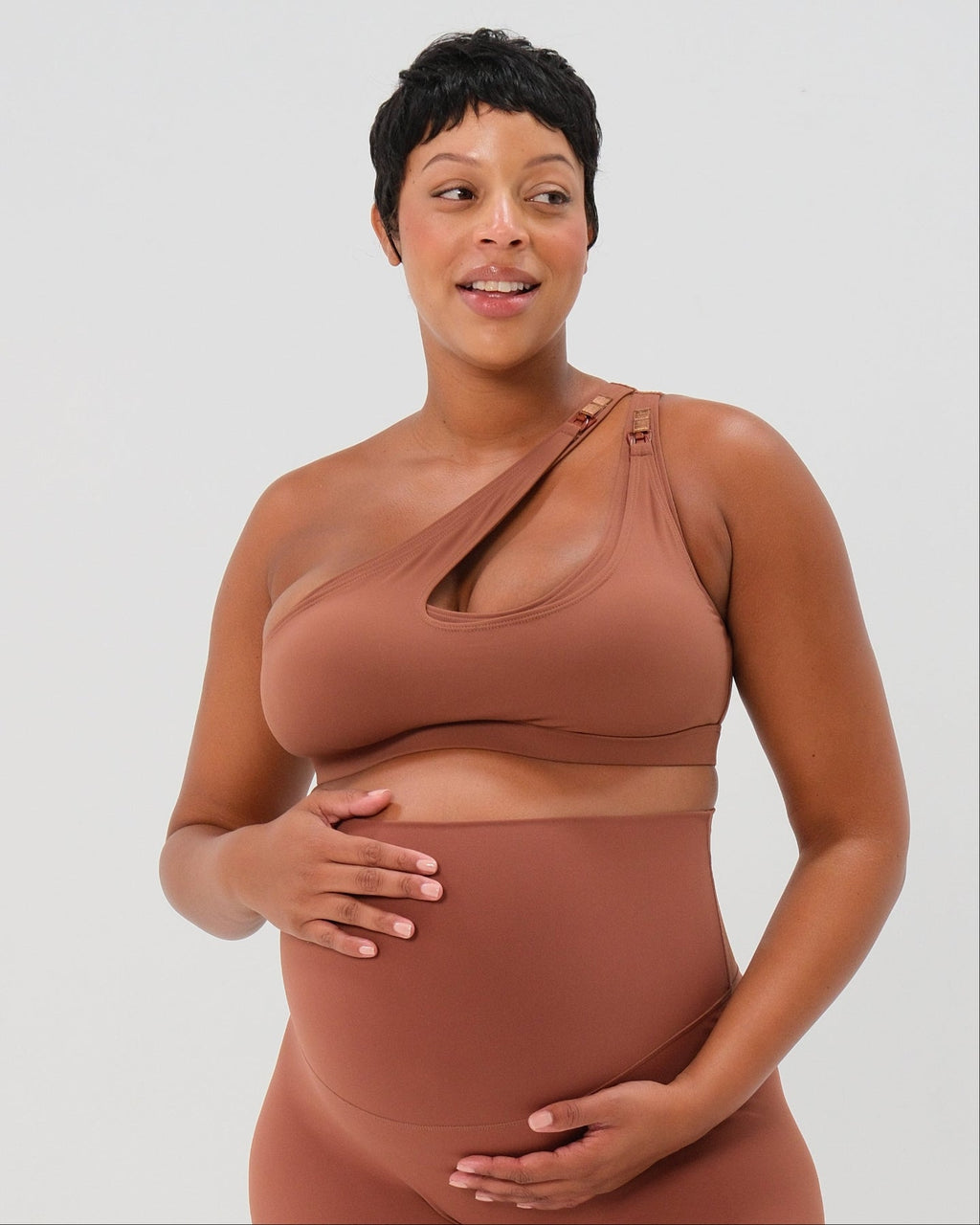 AXK CORE Cross Body Nursing Bra in Brown - photo