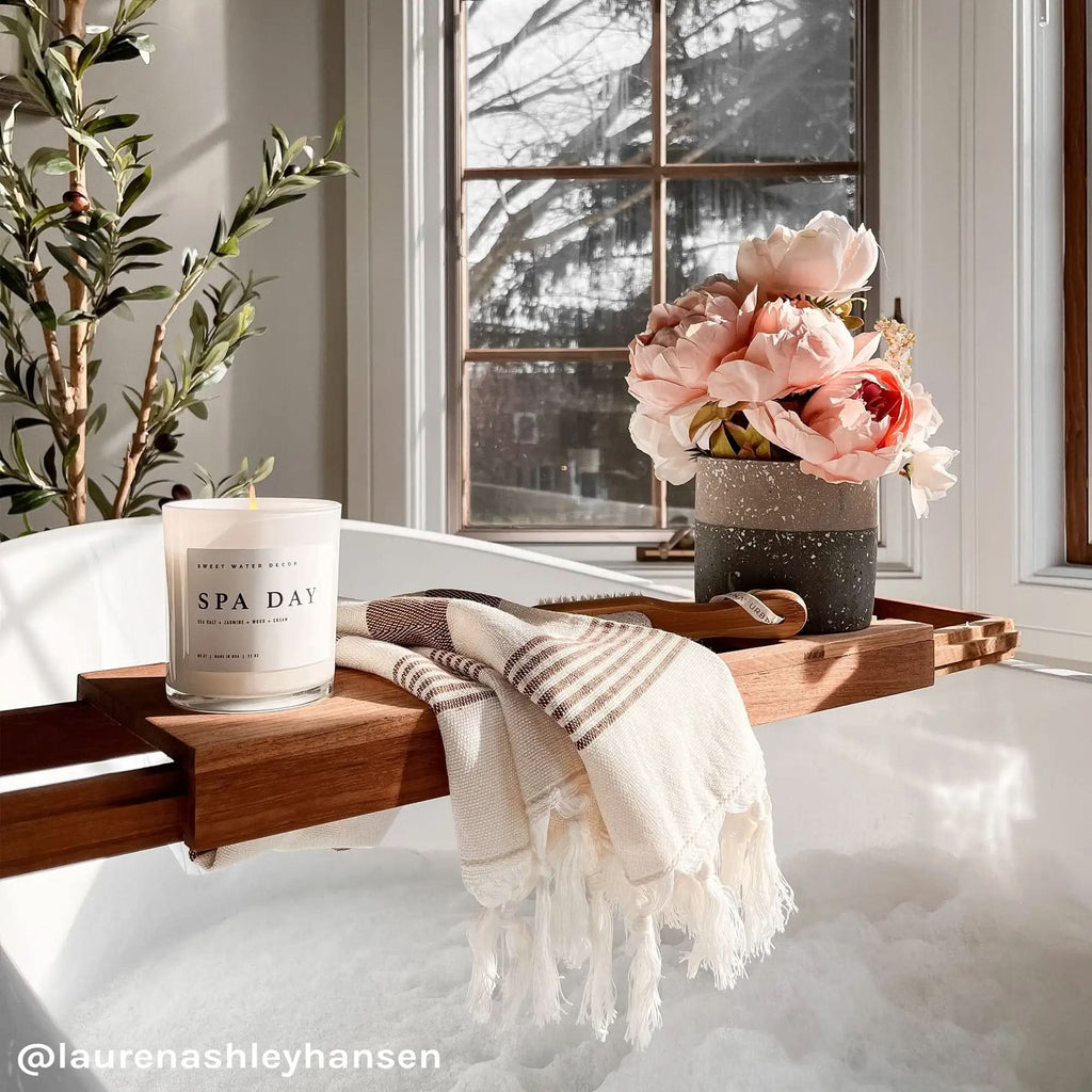 Spa Day Soy Candle - White Jar - 11 oz - SwagglyLife Home & Fashion