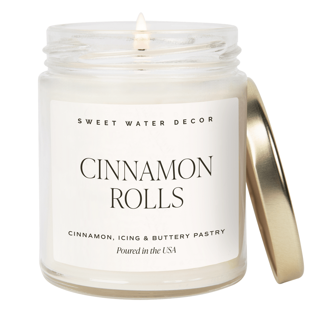 Cinnamon Rolls Soy Candle - Clear Jar - 9 oz in - Candles photo