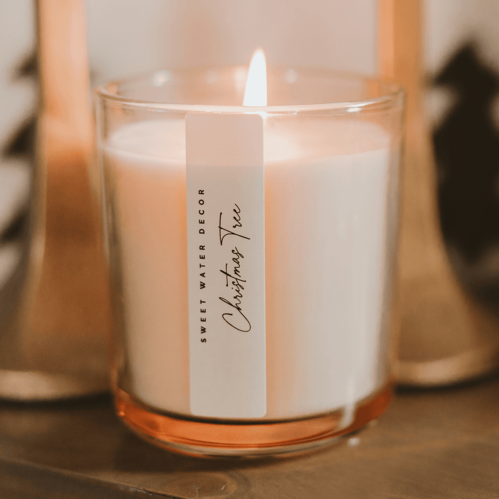 Christmas Tree Soy Candle - Tinted Glass Jar - 12 oz in - Candles photo