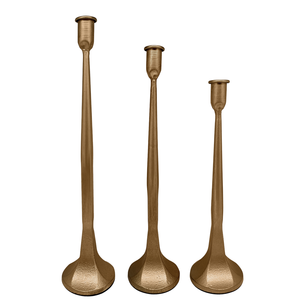 Gold Cast Iron Taper Candle Holders in - taper holder photo