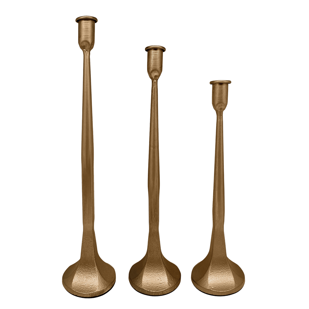 Gold Cast Iron Taper Candle Holders in - taper holder photo