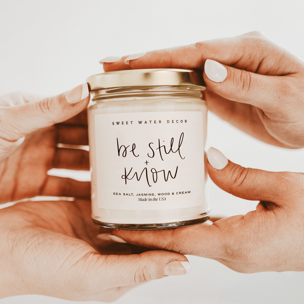 Be Still and Know Soy Candle - Clear Jar - 9 oz (Spa Day) in - Candles photo