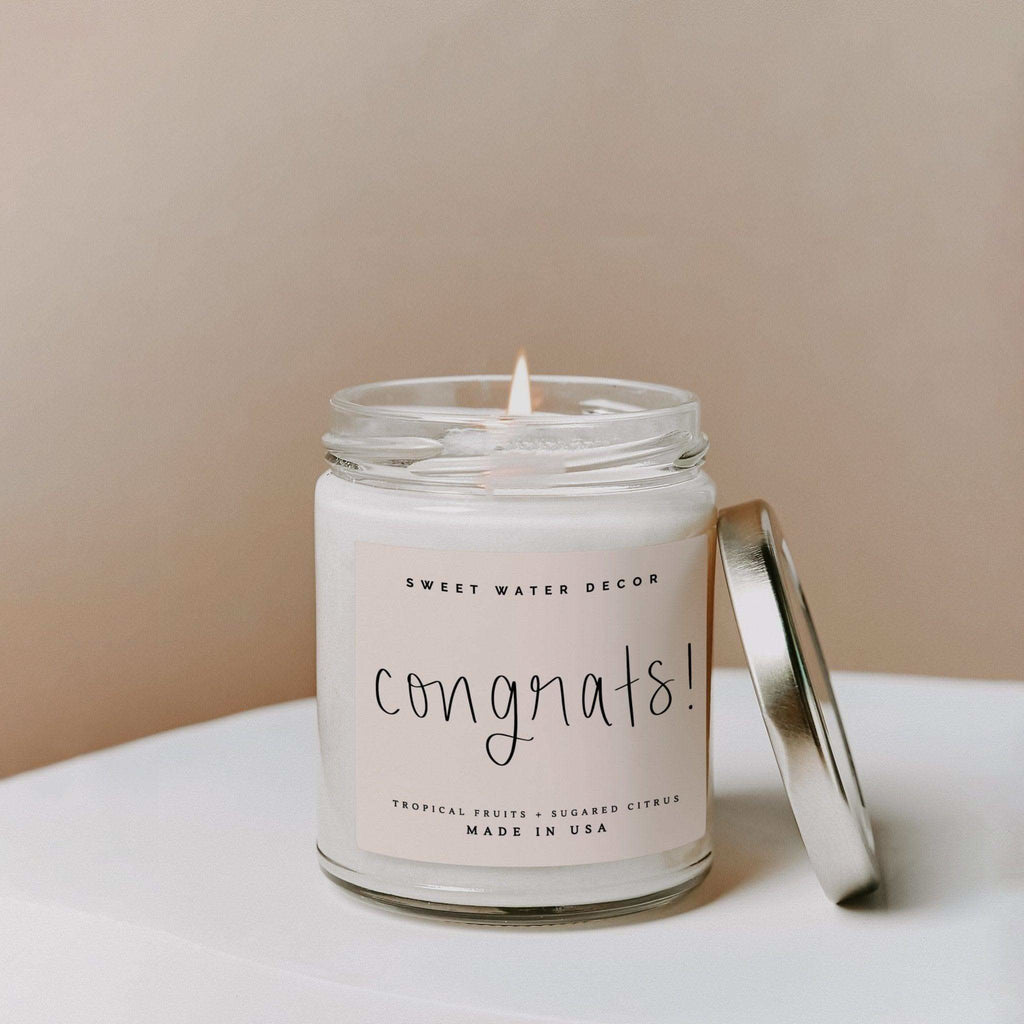 Congrats! Soy Candle - Clear Jar - 9 oz (Island AIr) in - Candles photo