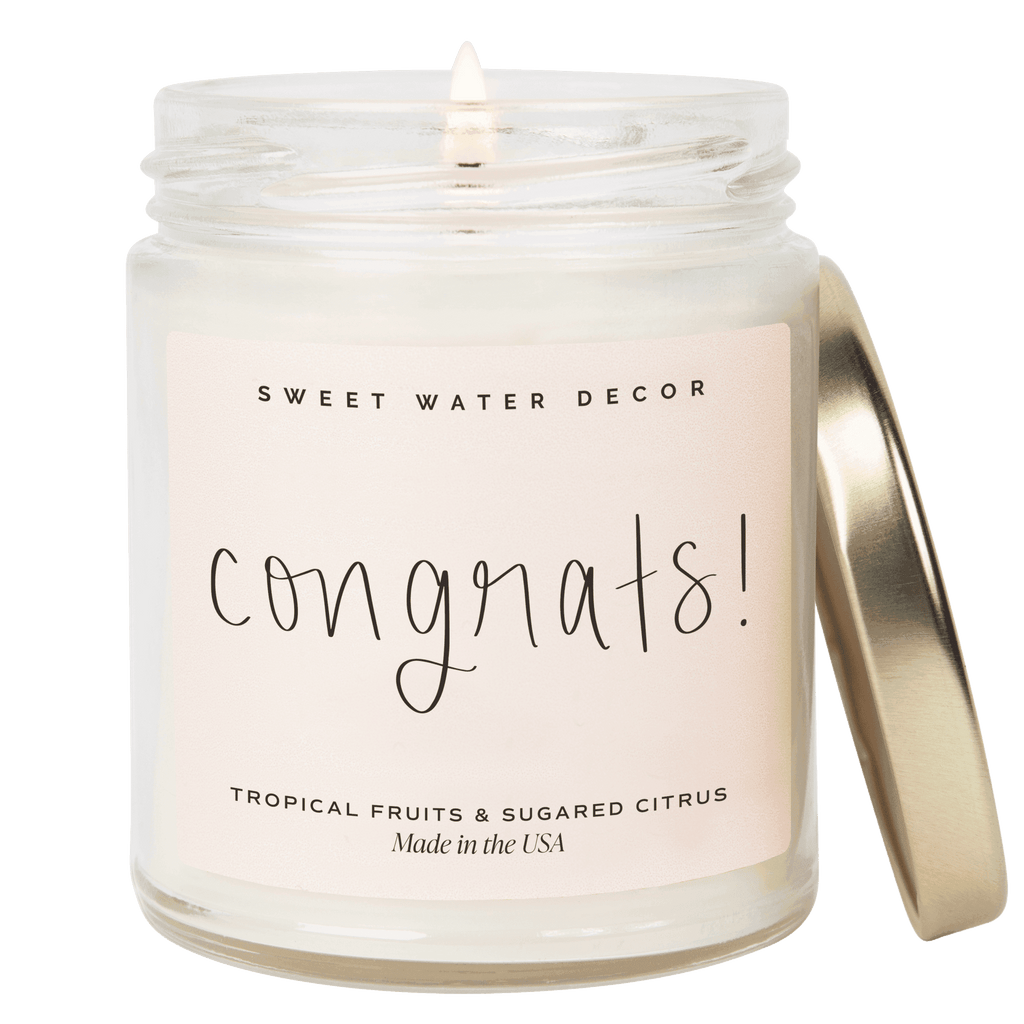 Congrats! Soy Candle - Clear Jar - 9 oz (Island AIr) in - Candles photo