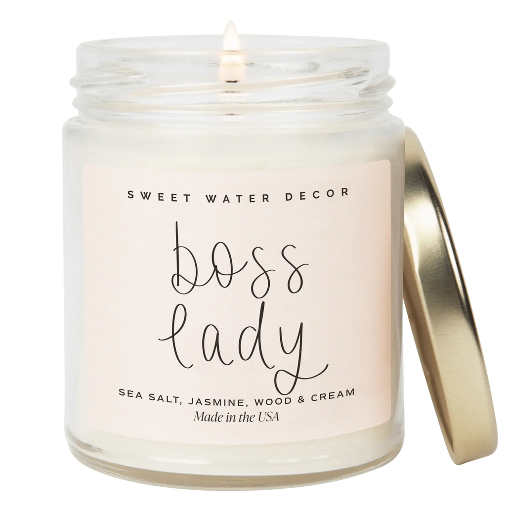 Boss Lady Soy Candle - Clear Jar - 9 oz (Spa Day) in - Candles photo