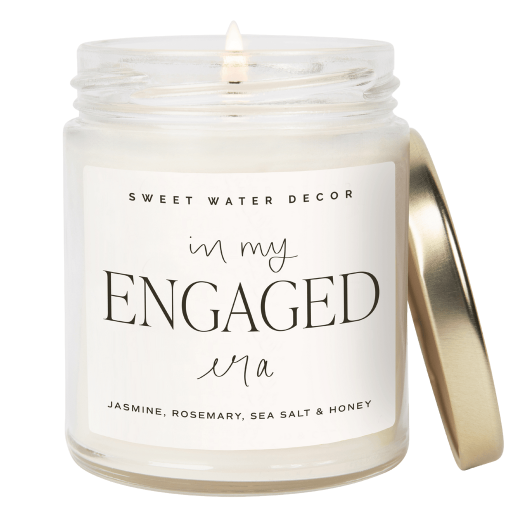 In My Engaged Era Soy Candle - Clear Jar - 9 oz (Wildflowers and Salt) in - Candles photo