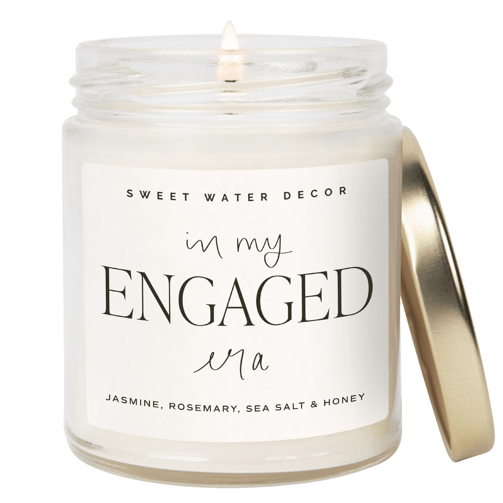 In My Engaged Era Soy Candle - Clear Jar - 9 oz (Wildflowers and Salt) in - Candles photo