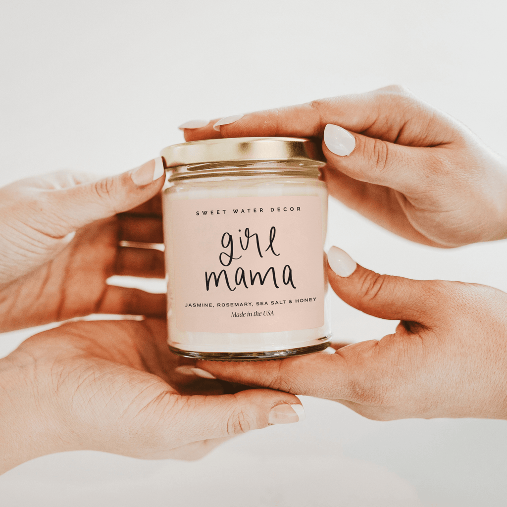 Girl Mama Soy Candle - Clear Jar - 9 oz (Wildflowers and Salt) in - Candles photo