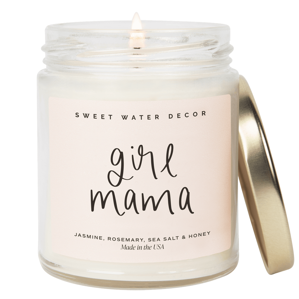 Girl Mama Soy Candle - Clear Jar - 9 oz (Wildflowers and Salt) in - Candles photo