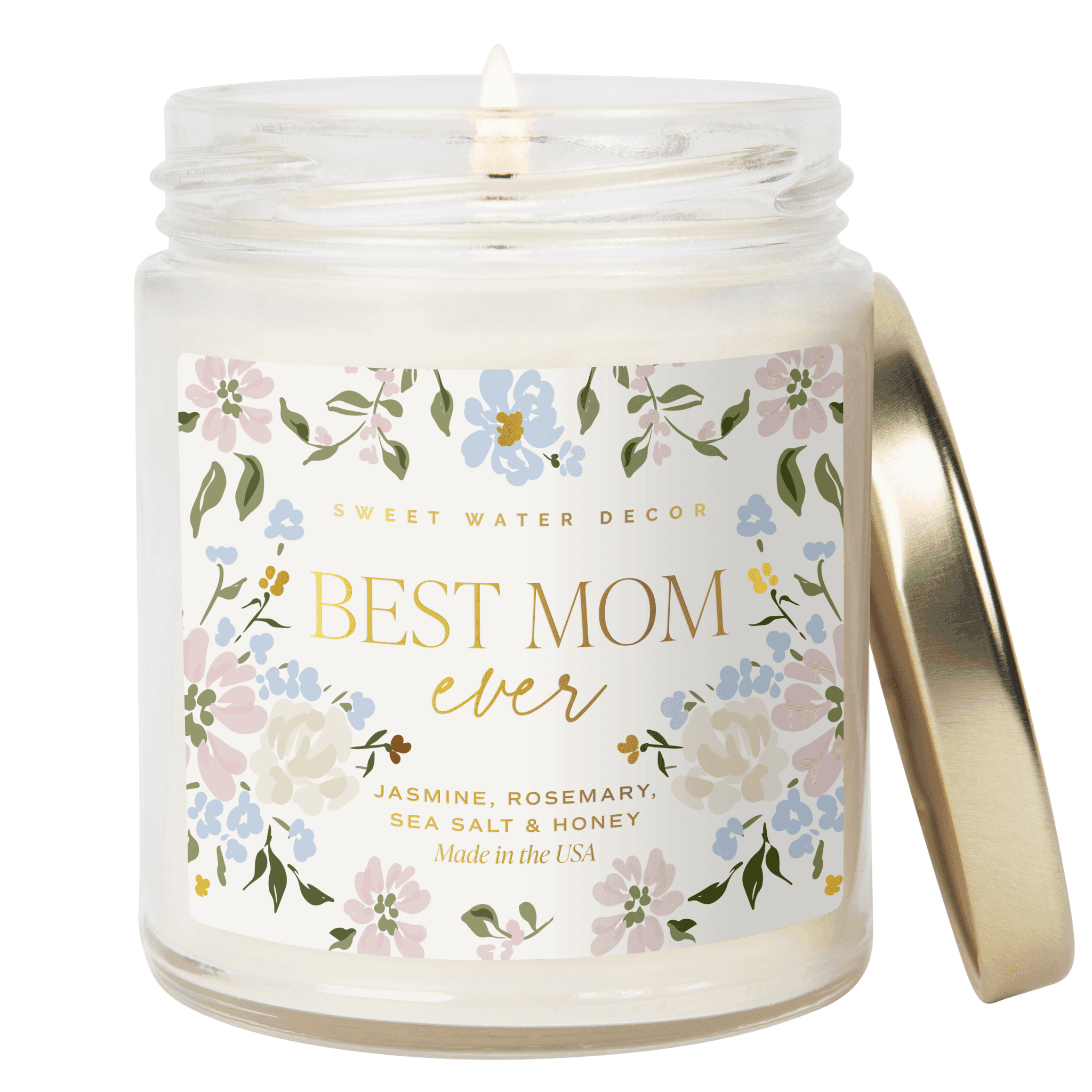 Best Mom Ever Soy Patterned Candle - Clear Jar - 9 oz (Wildflowers and Salt) - SwagglyLife Home & Fashion Best Mom Ever Soy Patterned Candle - Clear Jar - 9 oz (Wildflowers and Salt) - SwagglyLife Home & Fashion