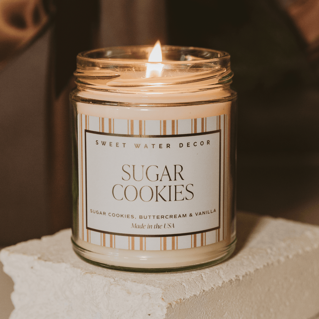 Sugar Cookies Soy Candle - 9 oz Patterned Clear Jar in - Candles photo