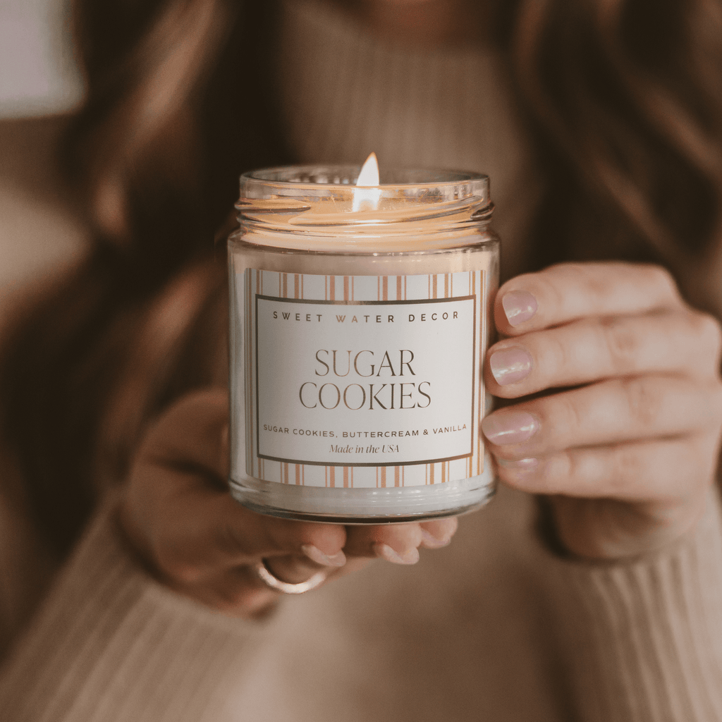 Sugar Cookies Soy Candle - 9 oz Patterned Clear Jar in - Candles photo
