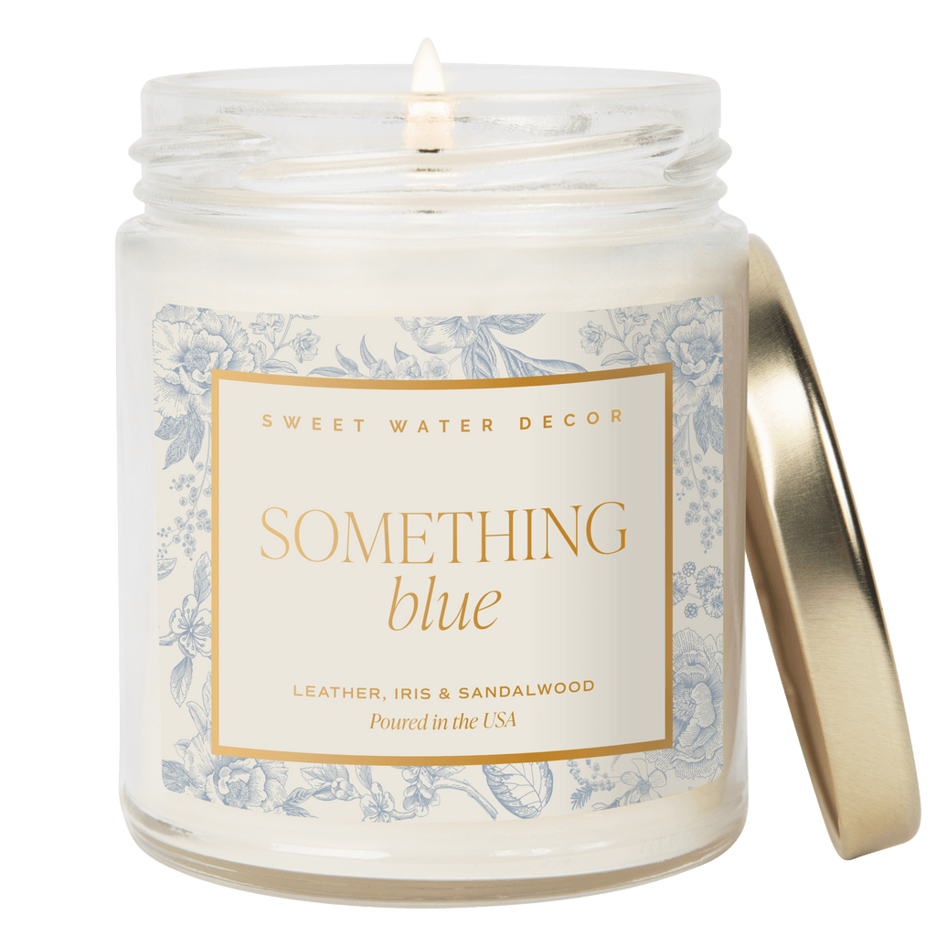 Sweet Water Decor Something Blue Soy Candle - Clear Jar - 9 oz in - Candles photo