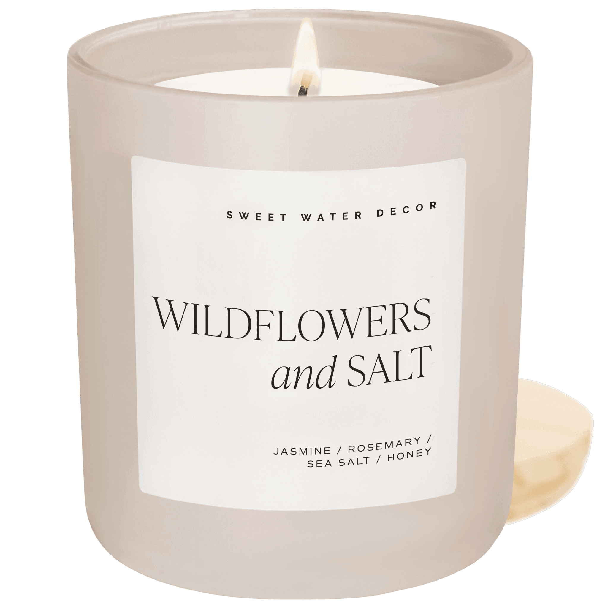 Wildflowers and Salt Soy Candle - Tan Matte Jar - 15 oz - SwagglyLife Home & Fashion Wildflowers and Salt Soy Candle - Tan Matte Jar - 15 oz - SwagglyLife Home & Fashion
