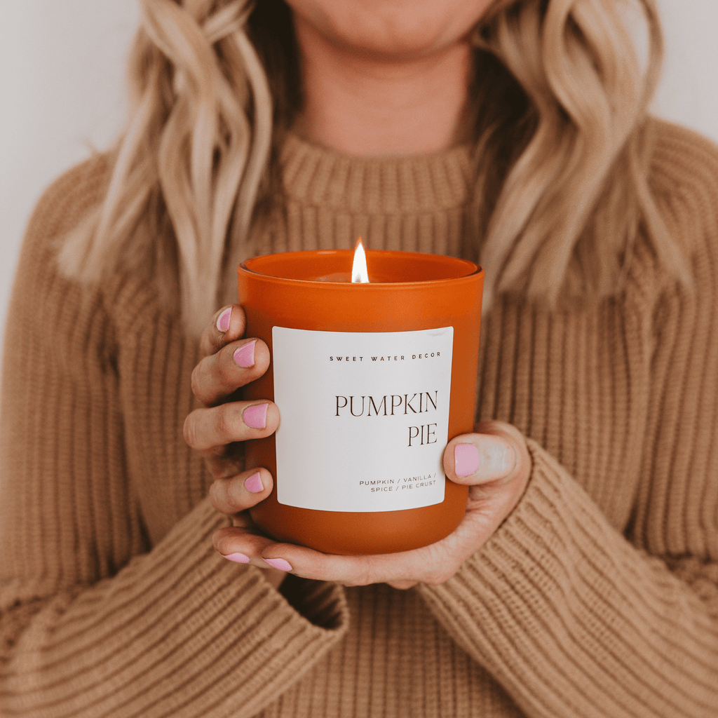 Pumpkin Pie Soy Candle - Orange Matte Jar - 15 oz (Hello Pumpkin) in - Candles photo