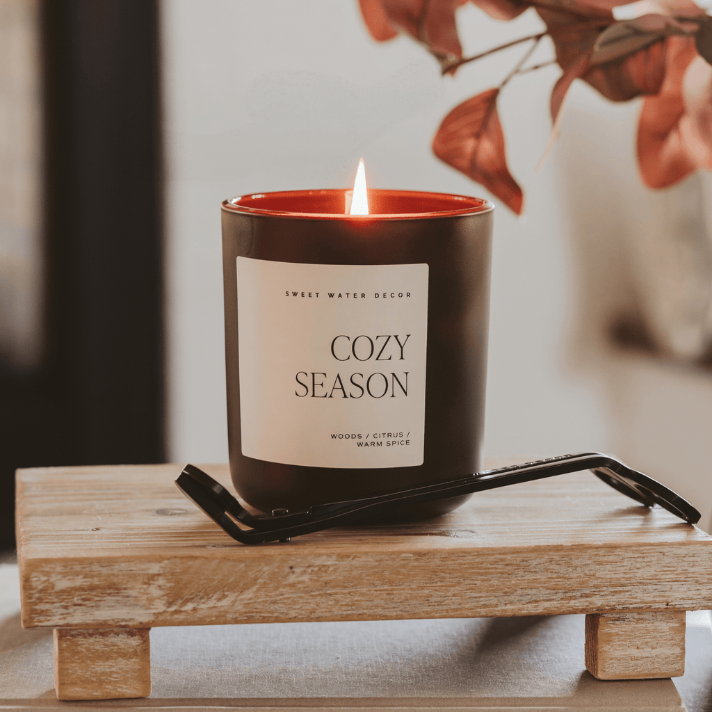 Cozy Season Soy Candle - Brown Matte Jar - 15 oz in - Candles photo