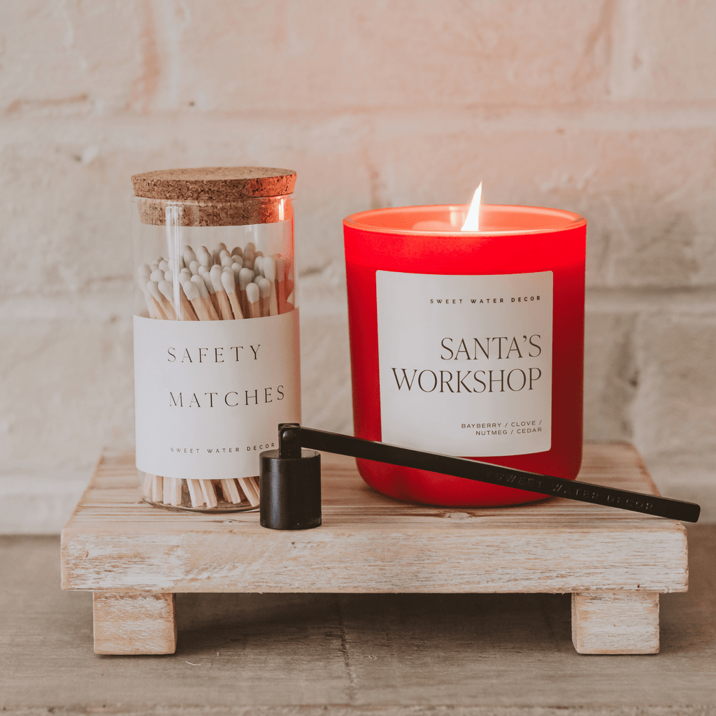 Santa's Workshop Soy Candle - Red Matte Jar - 15 oz (Merry and Bright) in - Candles photo