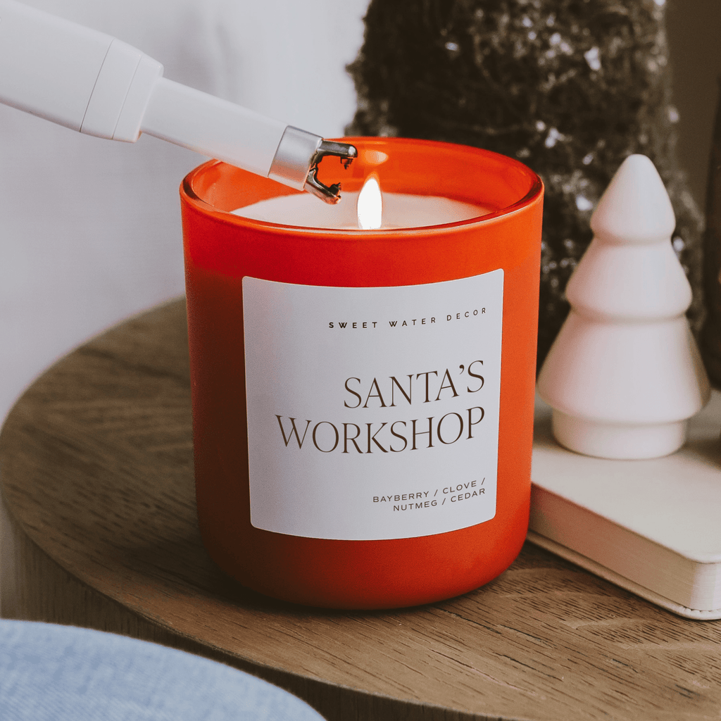 Santa's Workshop Soy Candle - Red Matte Jar - 15 oz (Merry and Bright) in - Candles photo