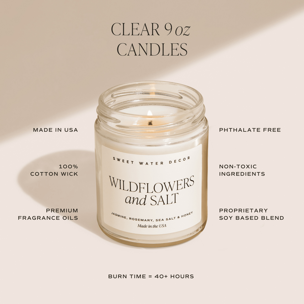 Flower Shop Soy Candle - Clear Jar - 9 oz in - Candles photo