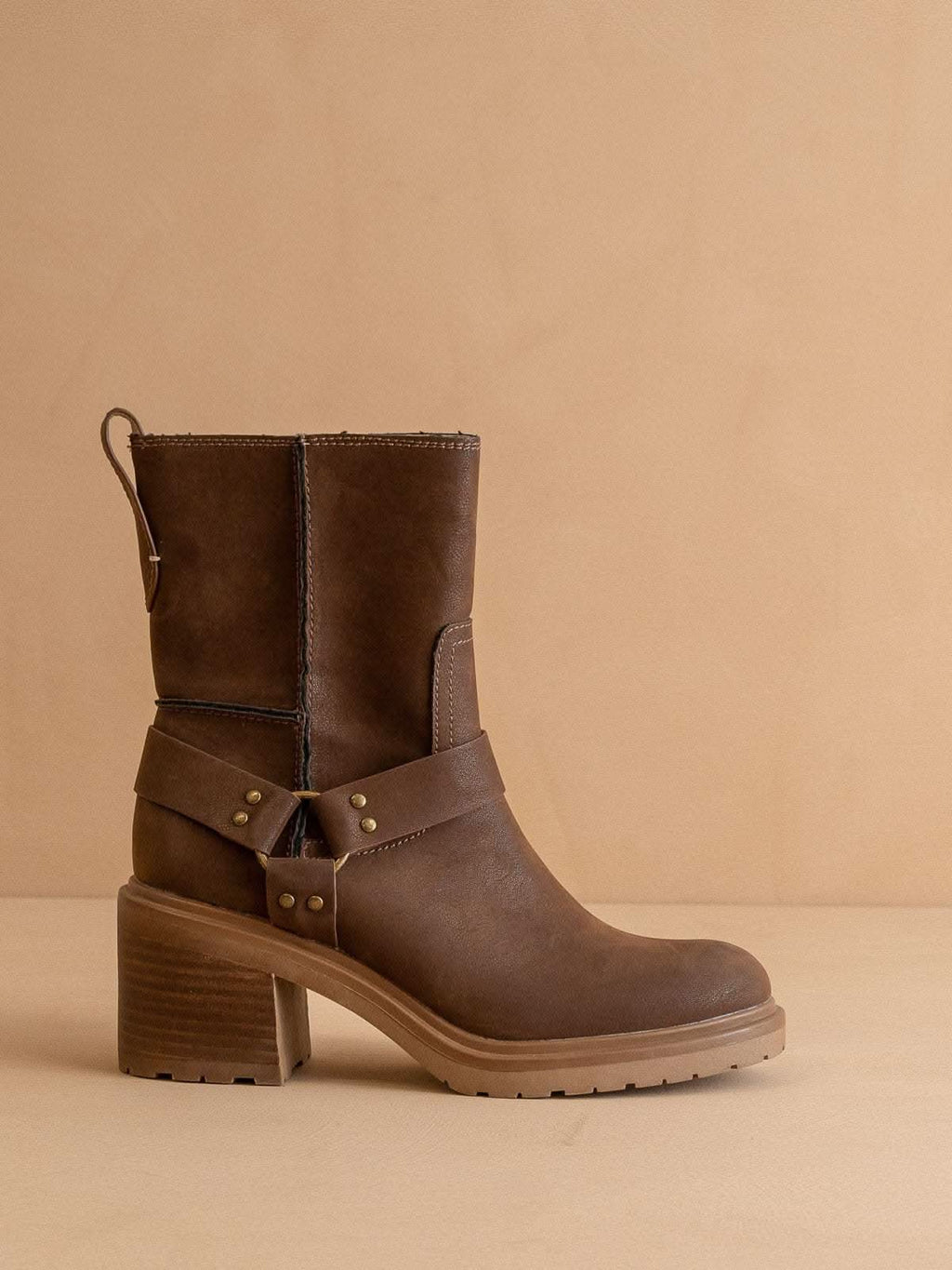 The Clyde | Coffee Moto Inspired Ankle Boot in - BOOTS & BOOTIES photo