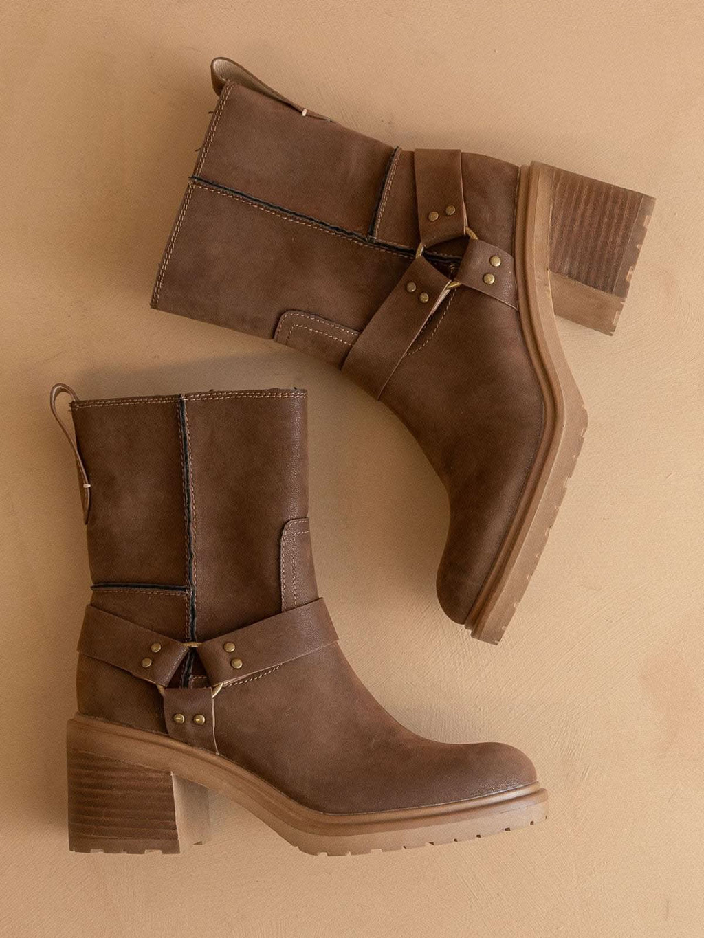 The Clyde | Coffee Moto Inspired Ankle Boot in - BOOTS & BOOTIES photo