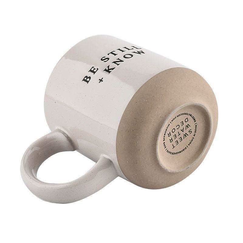Be Still and Know 14oz. Stoneware Coffee Mug in - Coffee Mugs photo