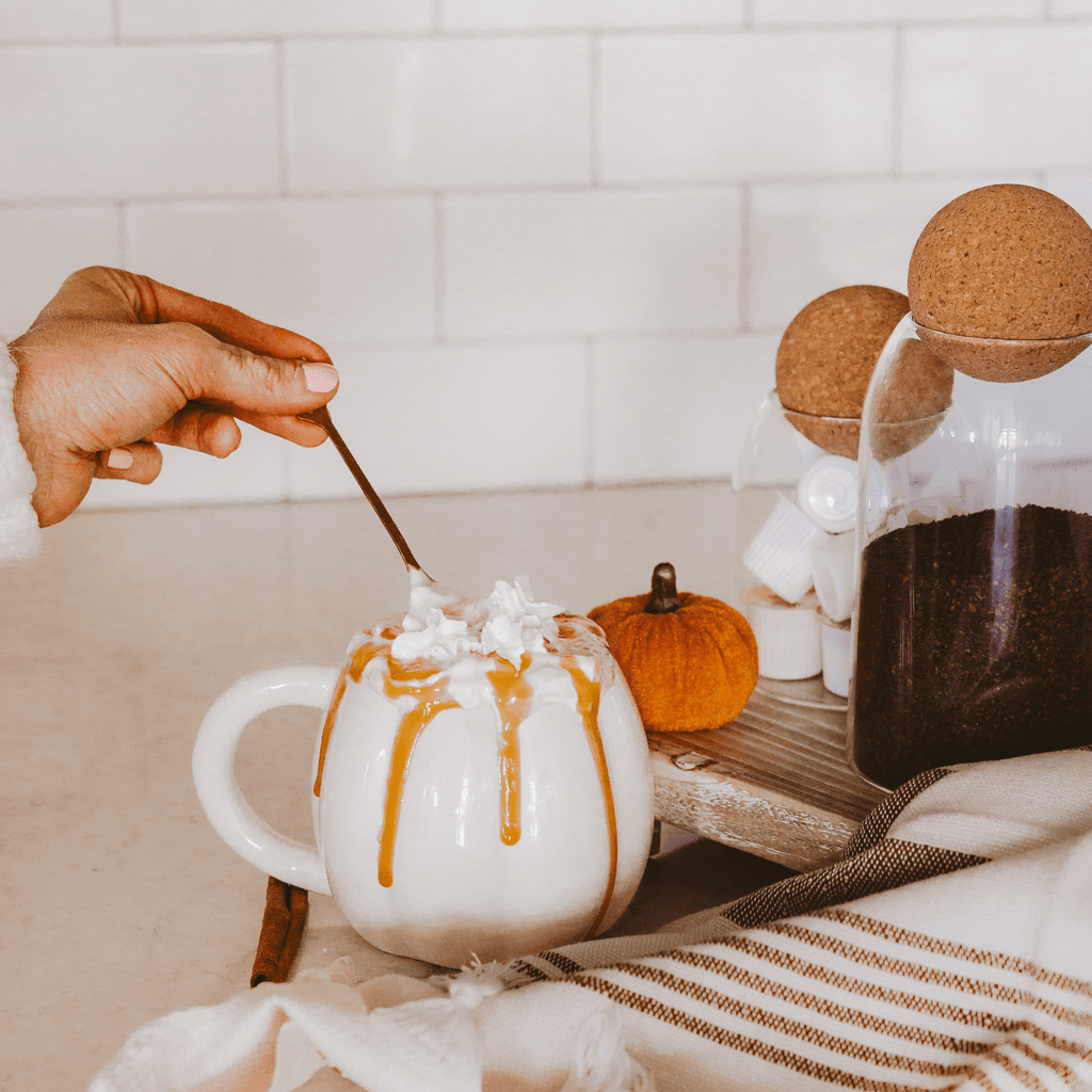 Cream Pumpkin 19oz. Figural Coffee Mug in - Coffee Mugs photo