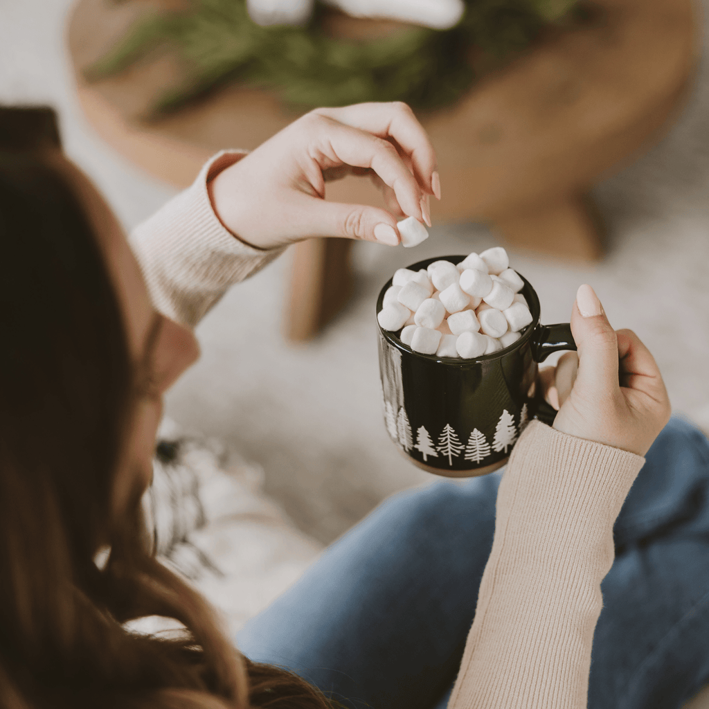 Pine Trees 14oz. Stoneware Coffee Mug in - Coffee Mugs photo