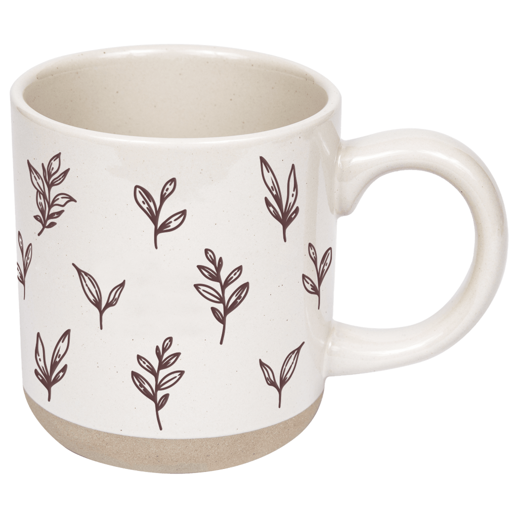 Brown Leaves 14oz. Stoneware Coffee Mug in - Coffee Mugs photo