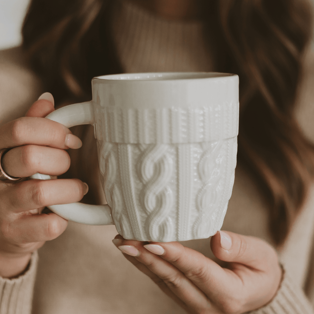 Cream Sweater 18oz. Figural Coffee Mug in - Coffee Mugs photo