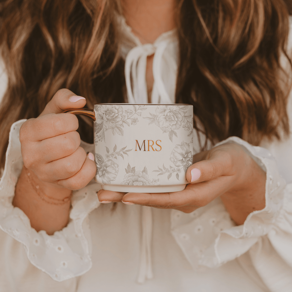 Mrs 14oz. Gold Handle Coffee Mug in - Coffee Mugs photo