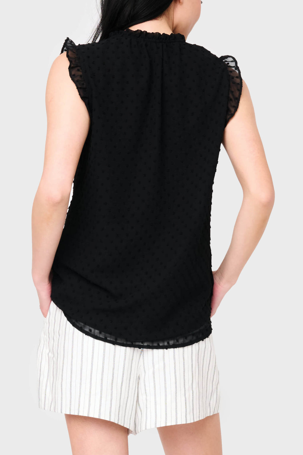 Ruffle Trimmed V-Neck Blouse in - 15, WOVEN TOPS, 152, SALE photo