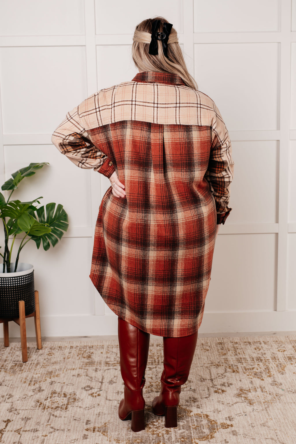Cabin Fever Flannel Plaid Oversized Shacket - SwagglyLife Home & Fashion