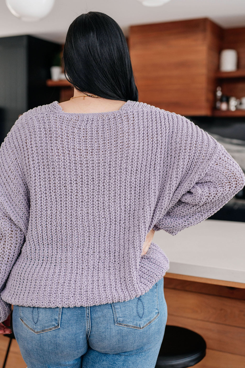 Captured My Interest Chunky V-Neck Sweater in - Tops photo