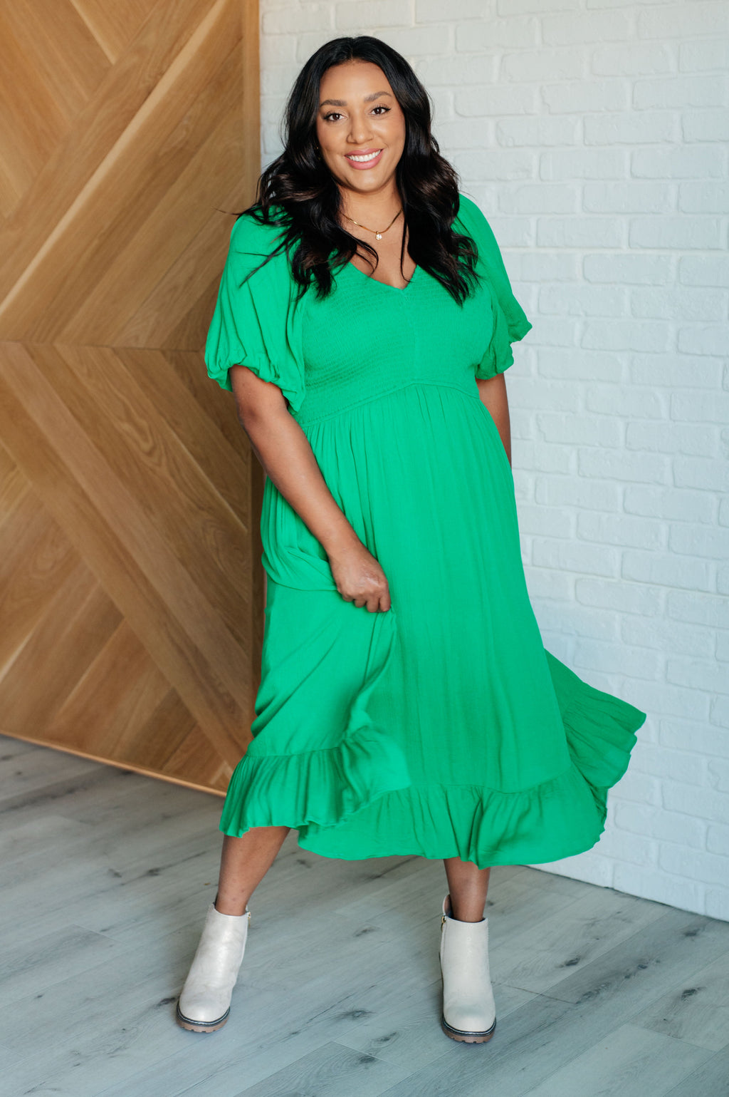 Catch a Cloud and Pin it Down Smocked Bodice Dress in - Dresses photo