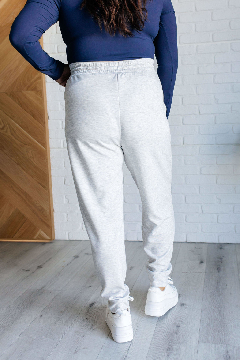Center Seam Scuba Joggers in Heather Grey - SwagglyLife Home & Fashion