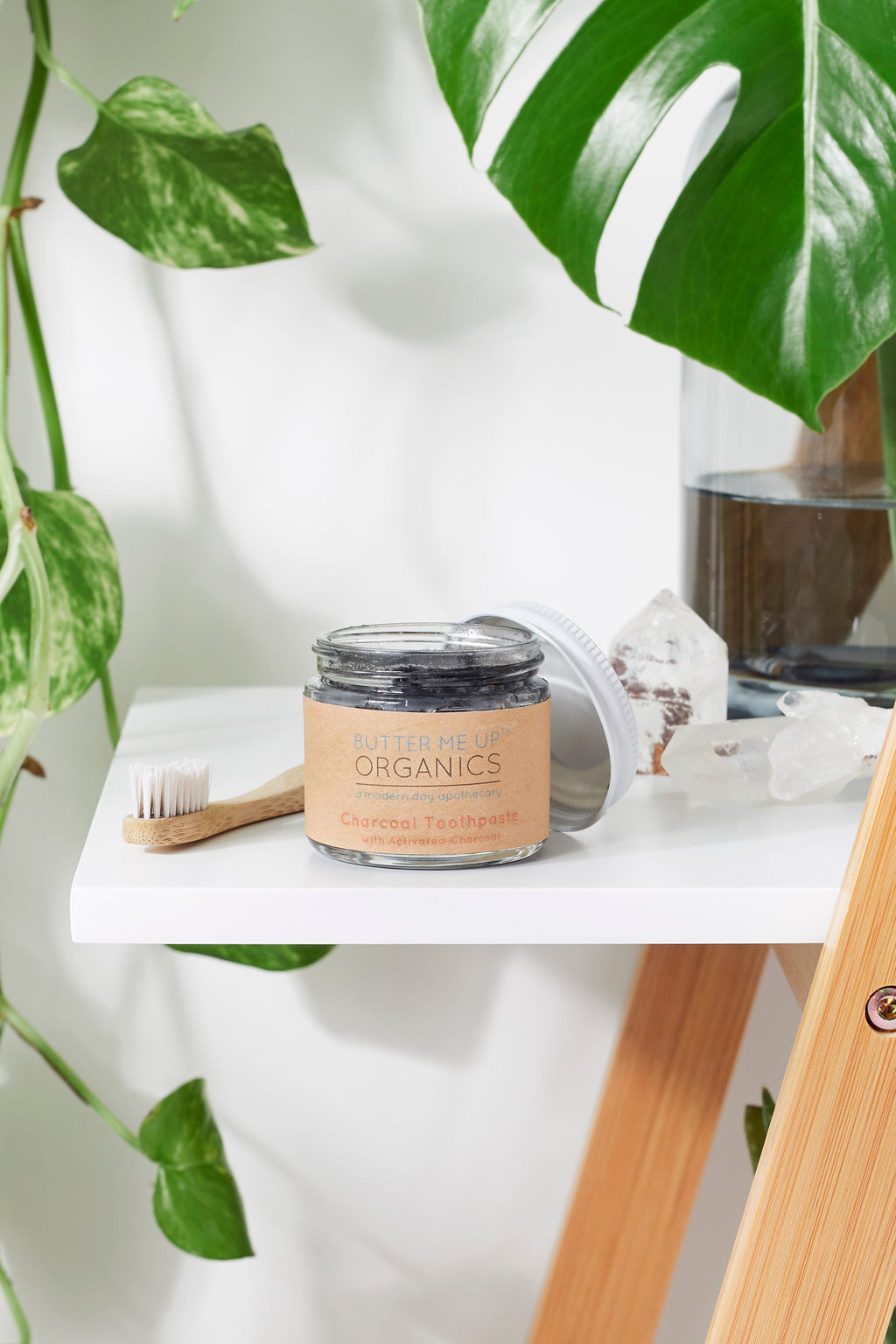 Organic Activated Charcoal Toothpaste / Whitening Toothpaste / Organic Toothpaste / Black Toothpaste / Charcoal Toothpaste / Tooth Paste in - Teeth photo