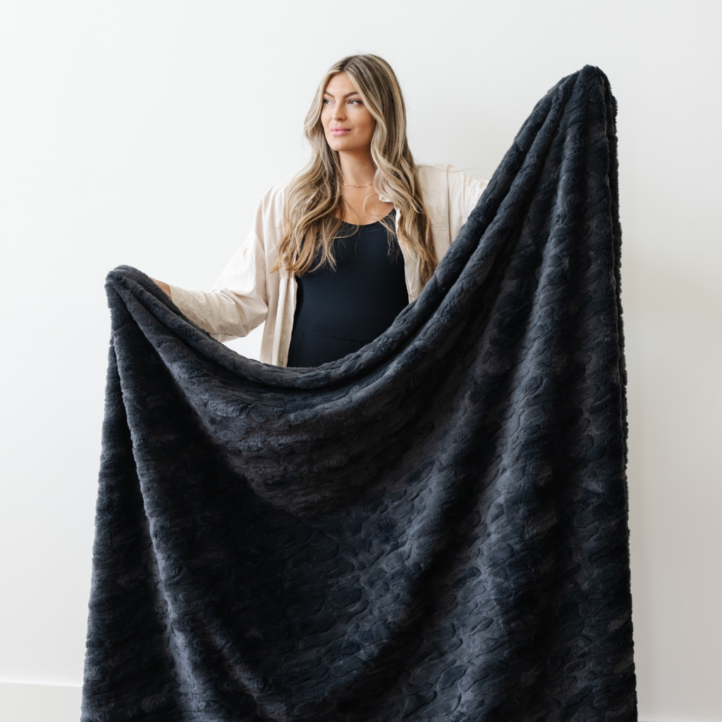 PATTERNED FAUX FUR XL THROW BLANKETS in - photo