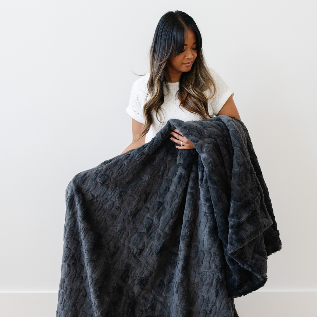 PATTERNED FAUX FUR XL THROW BLANKETS in - photo