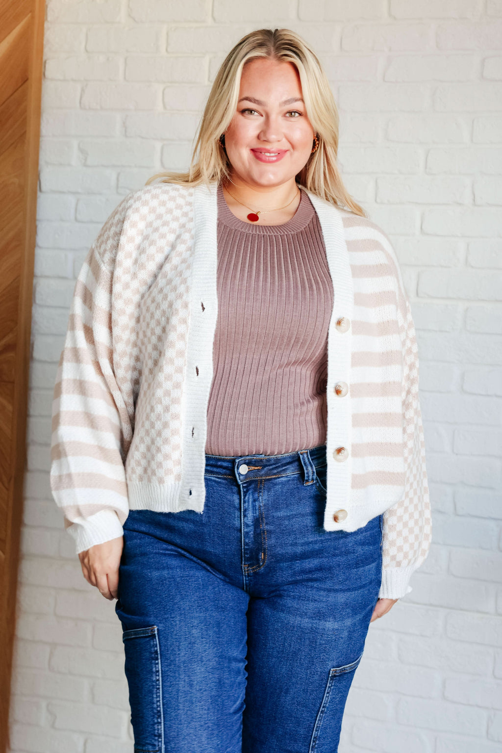 Check That Line Cardigan in - Layers photo