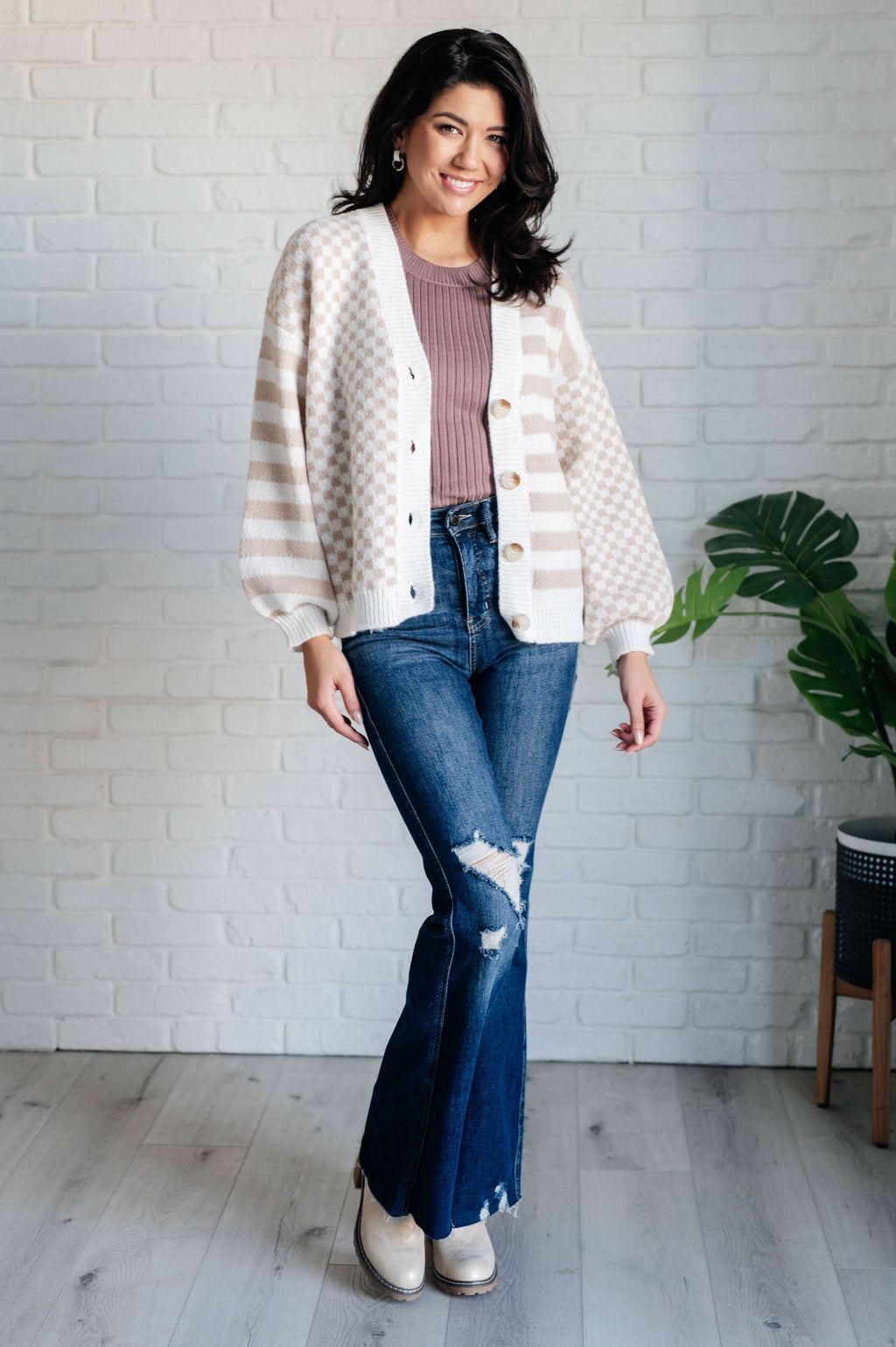Check That Line Cardigan in - Layers photo