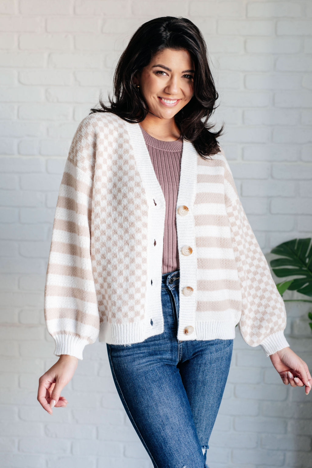Check That Line Cardigan in - Layers photo