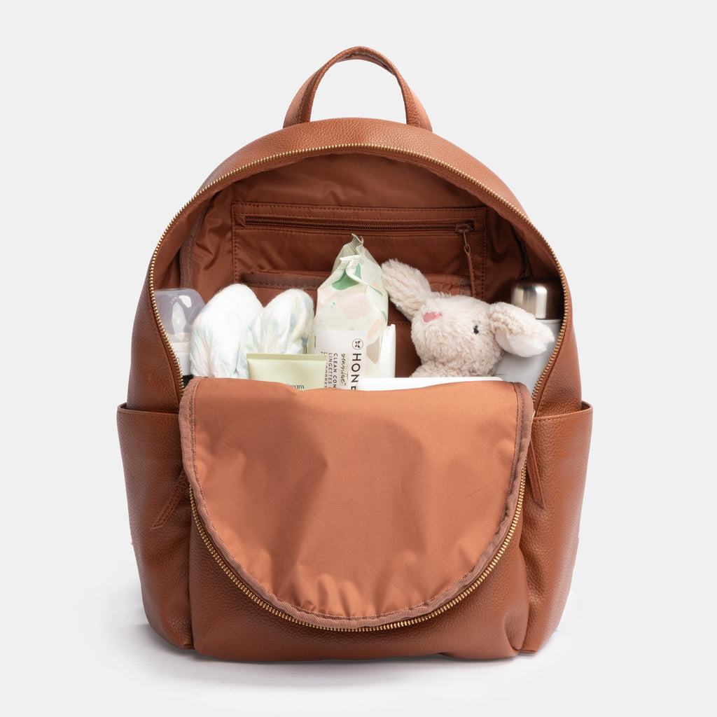 Freshly Picked Cognac Classic City Diaper Bag II in - Classic City Backpack photo