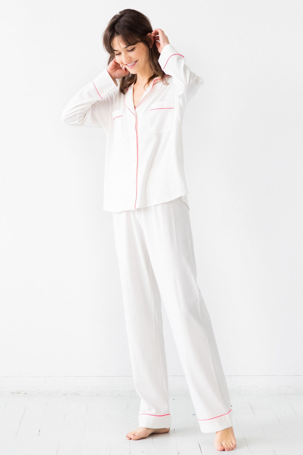 Classic Luxury Pajamas in Brushed Pima Cotton in - PAJAMAS photo