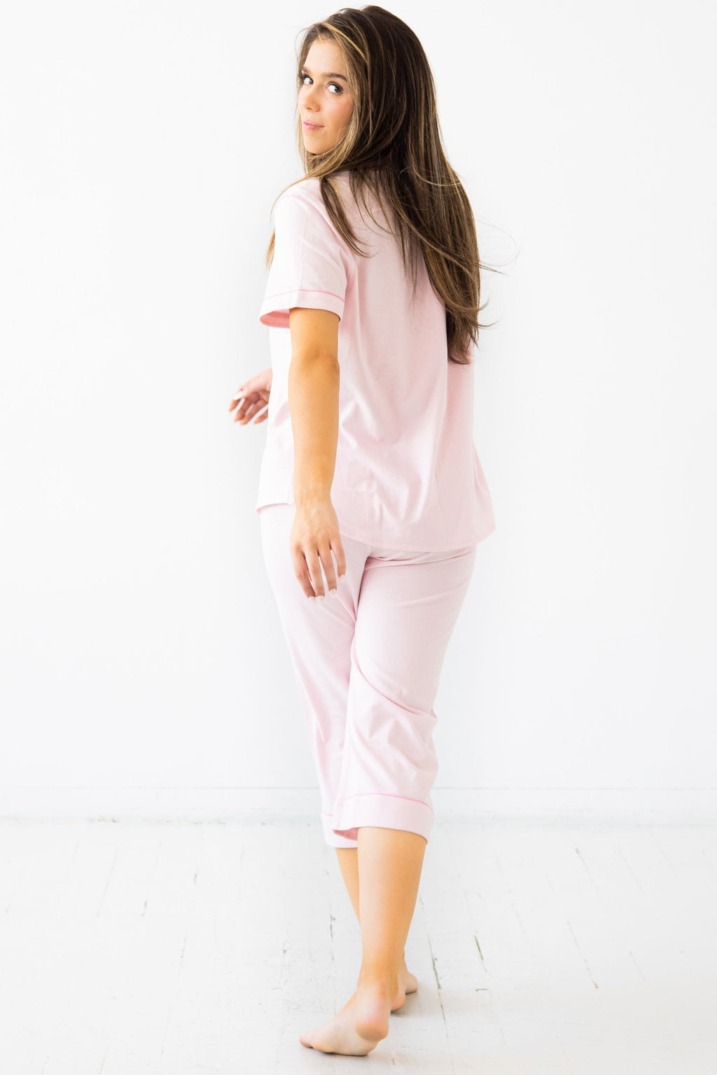Classic Luxury Capri Pajamas in Brushed Pima Cotton in - PAJAMAS photo